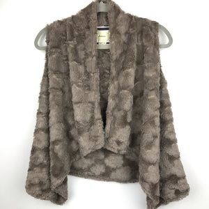 Anthropologie Elevenses Pelage Faux Fur Vest